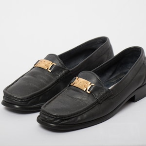 Vintage Etienne Aigner Soft Leather Black Loafers EU 38 image 3