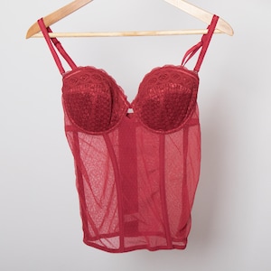 Vintage Triumph Sheer Corset Bustier Top  85 C