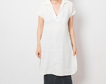 PENNYBLACK Y2K Linen Tunic with Deep Slits Size M