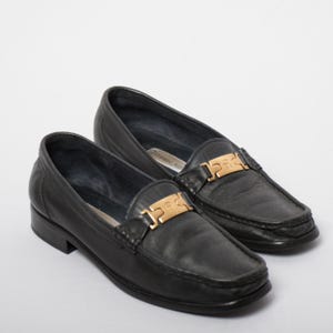 Vintage Etienne Aigner Soft Leather Black Loafers EU 38 image 1