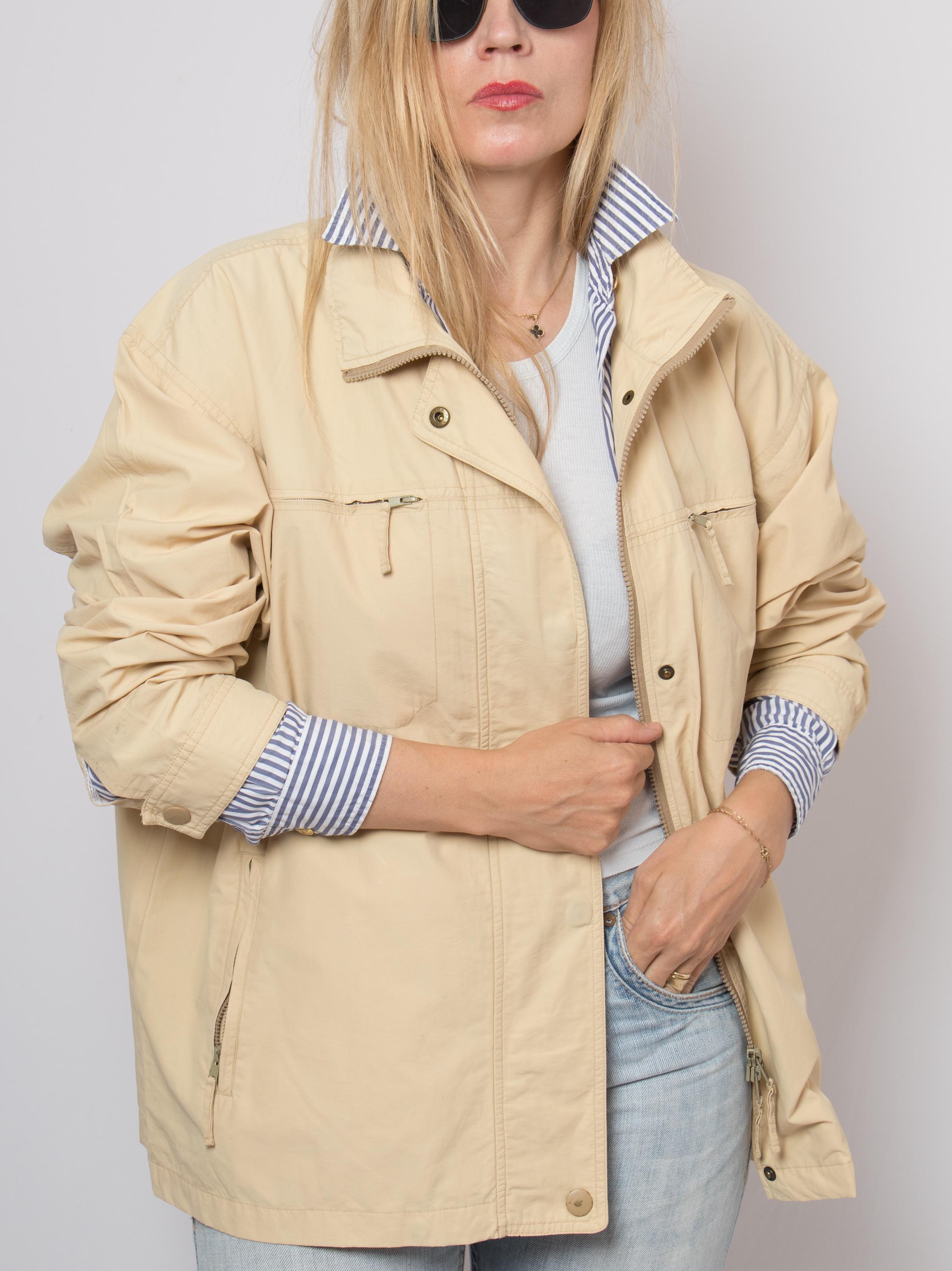 MARINA RINALDIのヴィンテージバターイエロージャケットミニマリスト 
