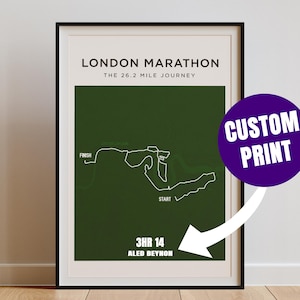 Aangepaste muurkunst marathon Londen - marathonposters voor verzamelobjecten - afdruk marathon Londen 2025 – muurkunst marathon - racekaart - reiskaart