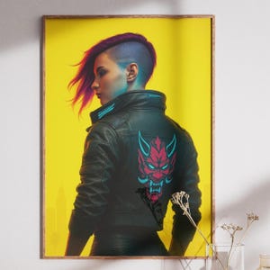 Cyberpunk Poster – Futuristischer digitaler Kunstdruck mit Neonästhetik | Edgy Wand Dekoration für Gamer & Sci-Fi Fans | Sofort Download