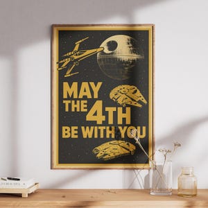 Star Wars poster, dinsey world Star Wars wall art, may the force be with you poster, may the 4th wall art, galaxy’s edge poster