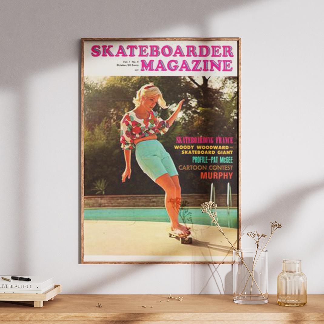 Skateboard Vintage Flyer Années 70 Rouge Fabriqué UK