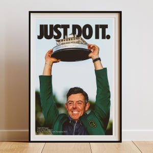 Rory McIlroy Masters Champion Poster – Augusta National Inspired Golf Print, Collectible Artwork Celebrating Rory McIlroy’s Historic Win