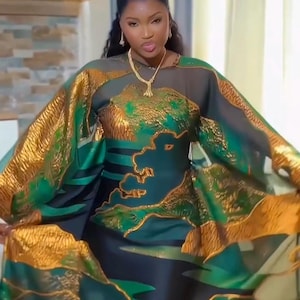 Élégante tenue d&#39;invité de mariage Bubu africain Robe caftan de fête nigériane Séance photo du célébrant Réception d&#39;anniversaire Dîner de gala