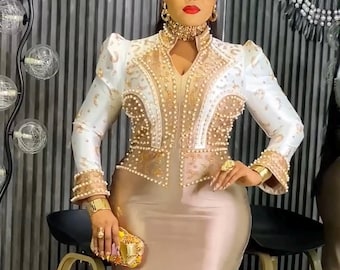Elegant Utsmyckad Sjöjungfruklänning För Bröllopsgäster Brudens Mor Plus Size Aftonklänning Födelsedagsfest Cocktailmiddag Gala Mottagning