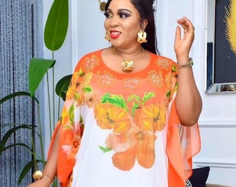 Luxury Kaftan Rhinestone Embroidery Long Flowy, African Wedding Guest Dress Plus Size Women Bubu Gown Party Birthday Dance Dinner Photoshoot
