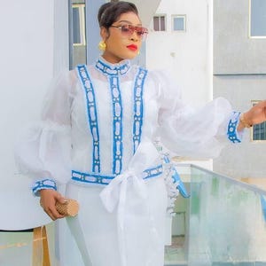 White Wedding Guest Outfit, Ruffle Top + Skirt Matching 2 Piece Set, Mother of Bride Attire Plus Size, Cocktail Reception Birthday Party
