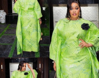 African Bubu Wedding Guest Dress Brocade Nigerian Party Attire Birthday Celebrant Photoshoot Dance Reception Gala Cocktail Engagement