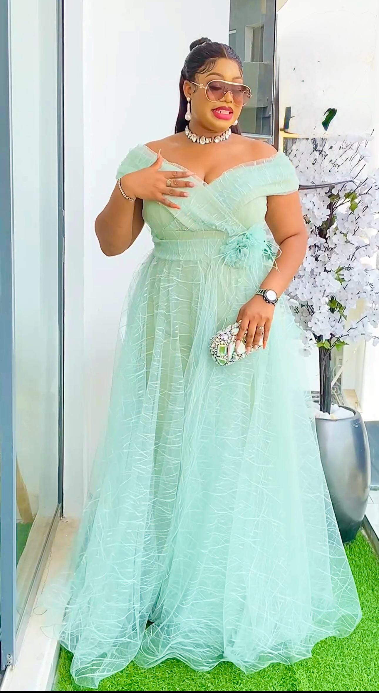 slim fit dress slacks Sage Green Sparkle Tulle Plus Size Prom Dress – Sydney's Closet SC7417 –  Sydney's Closet main image 1