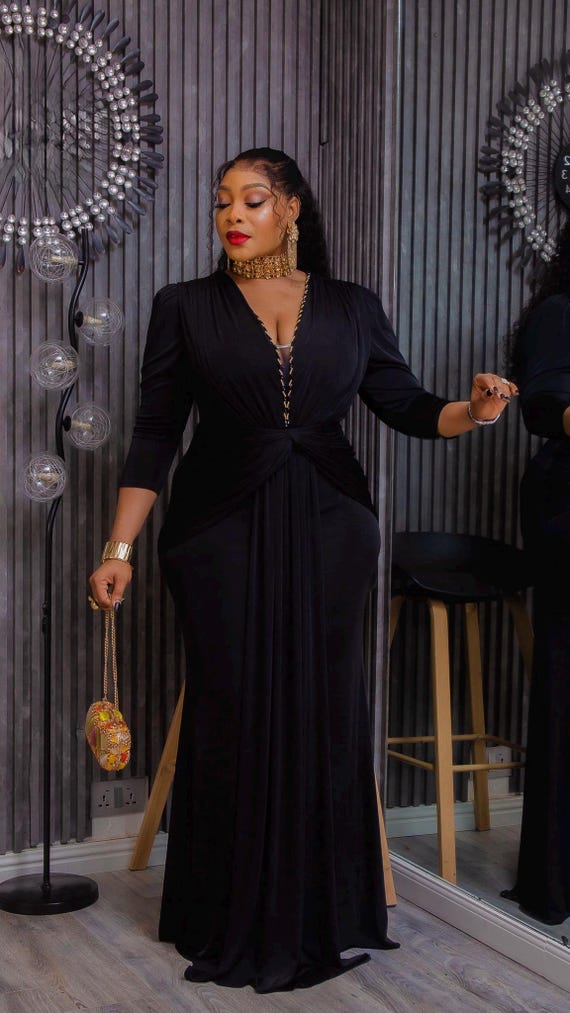 Elegant Wedding Guest Dress Drape Beaded Mother of the Bride Gown Cocktail  Birthday Photoshoot Graduation Party Dinner Gala Black Tie Attire - Etsy