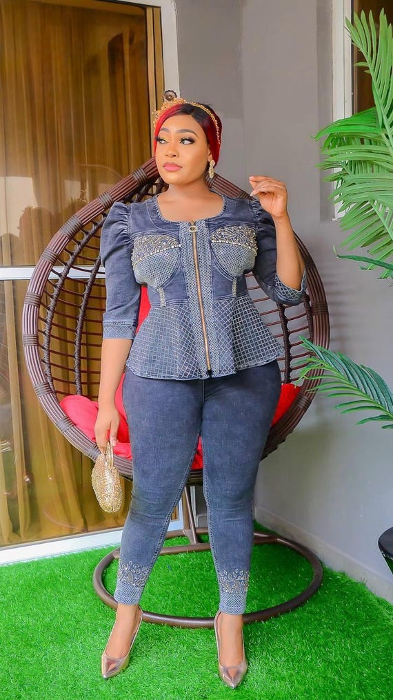 Denim and Diamonds Party Outfit Matching Pc, Rhinestone Plus