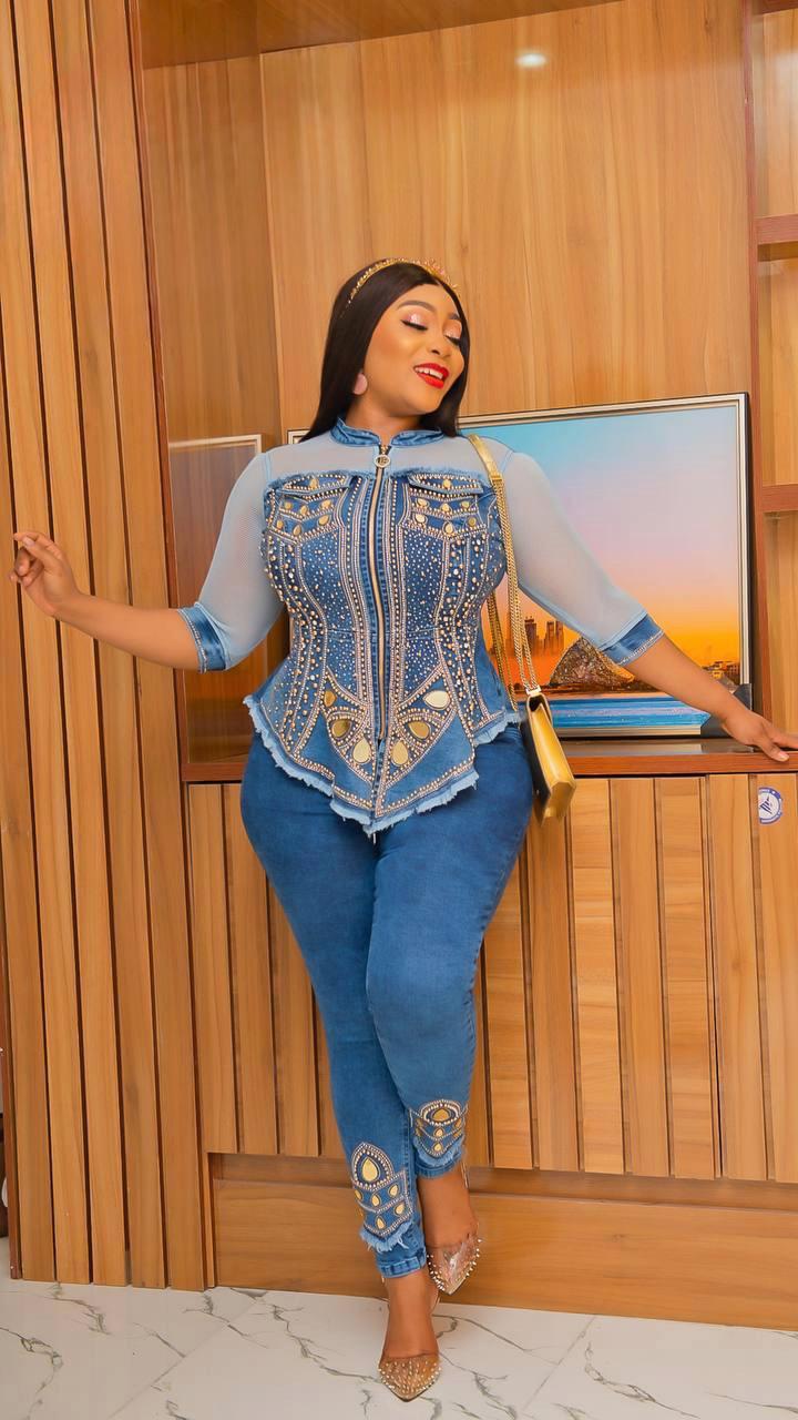 Denim Diamond and Pearls Outfit