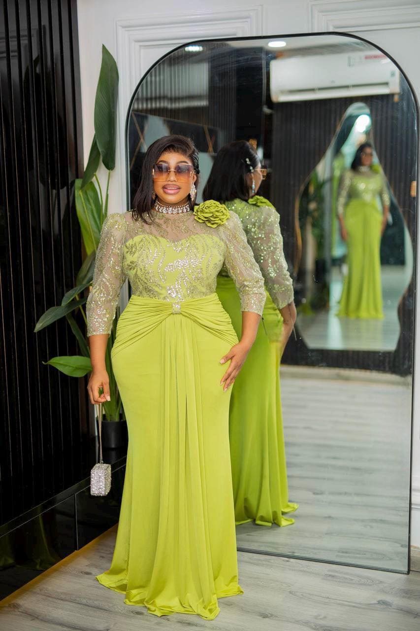 Invitada Boda Vestidos De Noche Verde Limon Vestido Verde Limón México