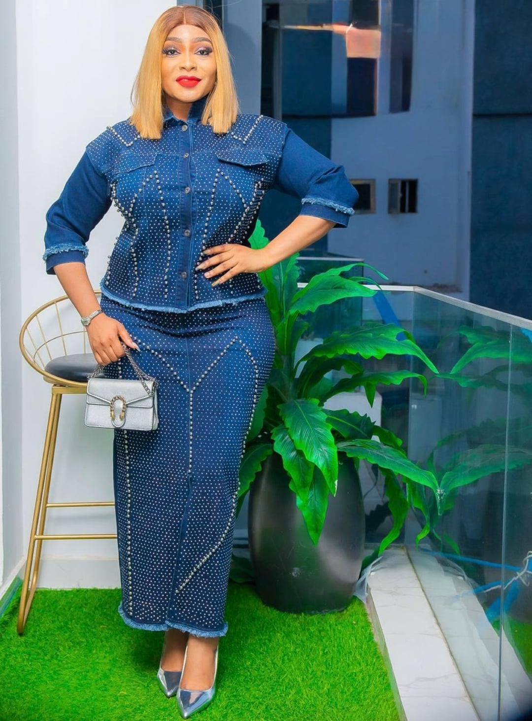 Denim and Diamonds Party Outfit Matching Piece, Embellished