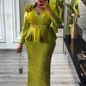 Sequin Wedding Guest Dress Peplum, Curvy Plus Mother of The Groom Outfit, Party Birthday Photoshoot Gala Dinner Gala Cocktail Anniversary