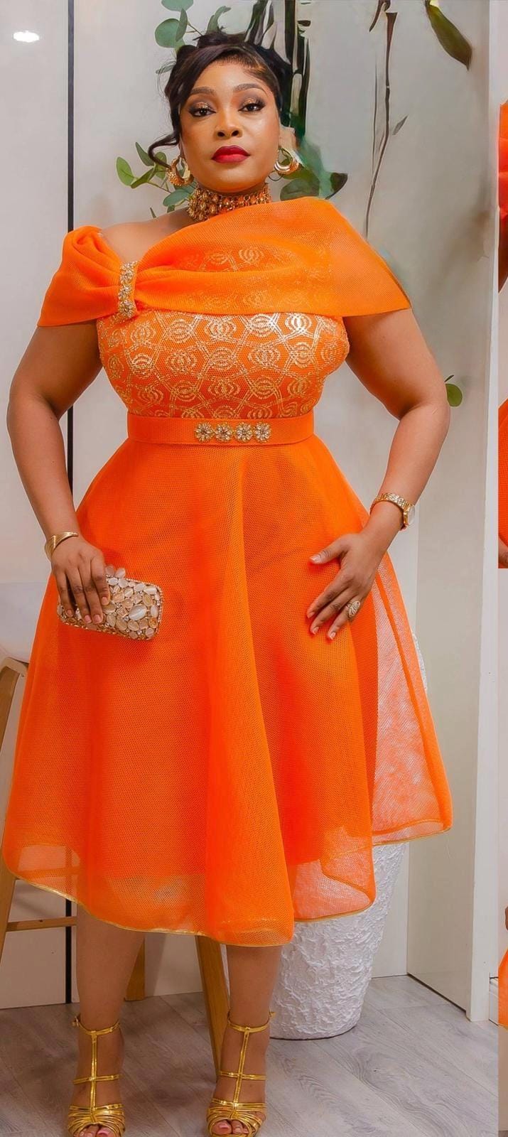 strapless open back dress Mabel Orange Floral Sequin Bandeau-Neck Maxi Dress – Club L London