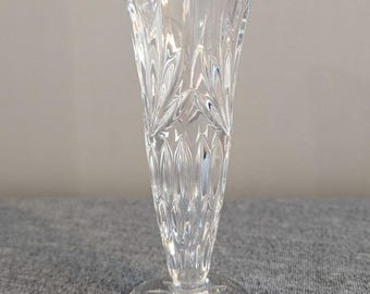 Czech/Bohemian Crystal "Royal Irish" Bud Vase, 6.5"