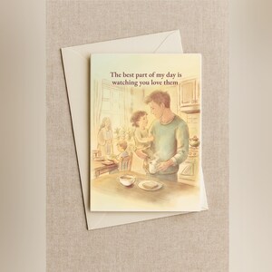 Das Beste an uns – die Vatertagskarte | Druckbare editierbare Karte mit Umschlag | Sentimentale Karte von Frau oder Mutter | A4 & US Letter