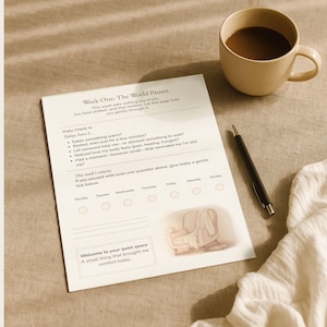 Postpartum Planner Printable | 4-Week Emotional Recovery Guide for New Mums | Watercolor PDF | Digital Download for Notes App or Print