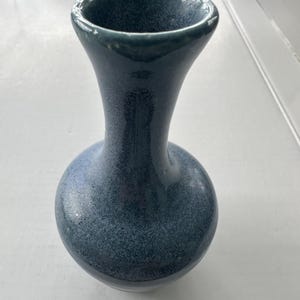 Signed Pigeon Forge Pottery Vase Blue Studio Pottery Handmade Ceramic Vase Vintage