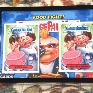 DPK 2021 Food Fight Series - 2a/b Piper Bag/Buttercreme Maxine - Gerahmte Karten - Garbage Pail Kids