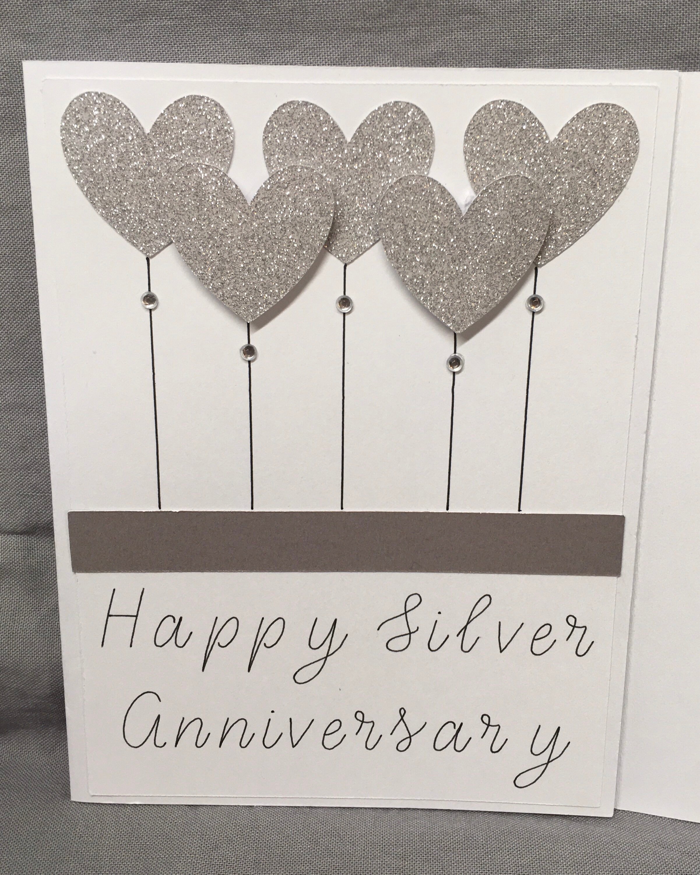 Premium Collection. 25th Silver Wedding Anniversary Card. Glad - Etsy