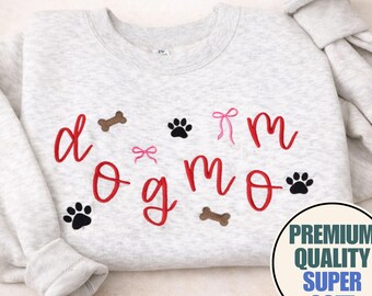 Besticktes Hundemama Sweatshirt/Hoodie, Benutzerdefinierte Hundemama Shirt, Geschenk für Tierbesitzer, Hundemama Rundhalsausschnitt, Geschenk für Hundemama, Bulldogge Shirt