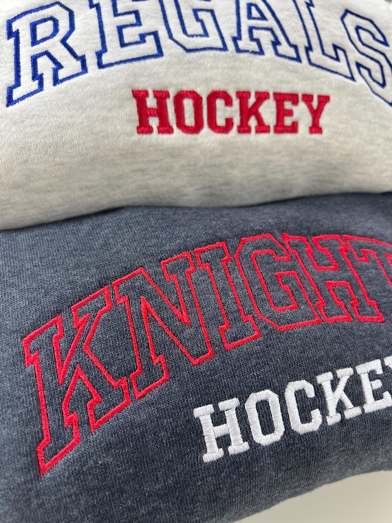 Custom Youth Embroidered Sweatshirt/Pullover, Sports Team Apparel, Custom Team Name, Custom Name and Number, Hockey/Soccer Crewneck