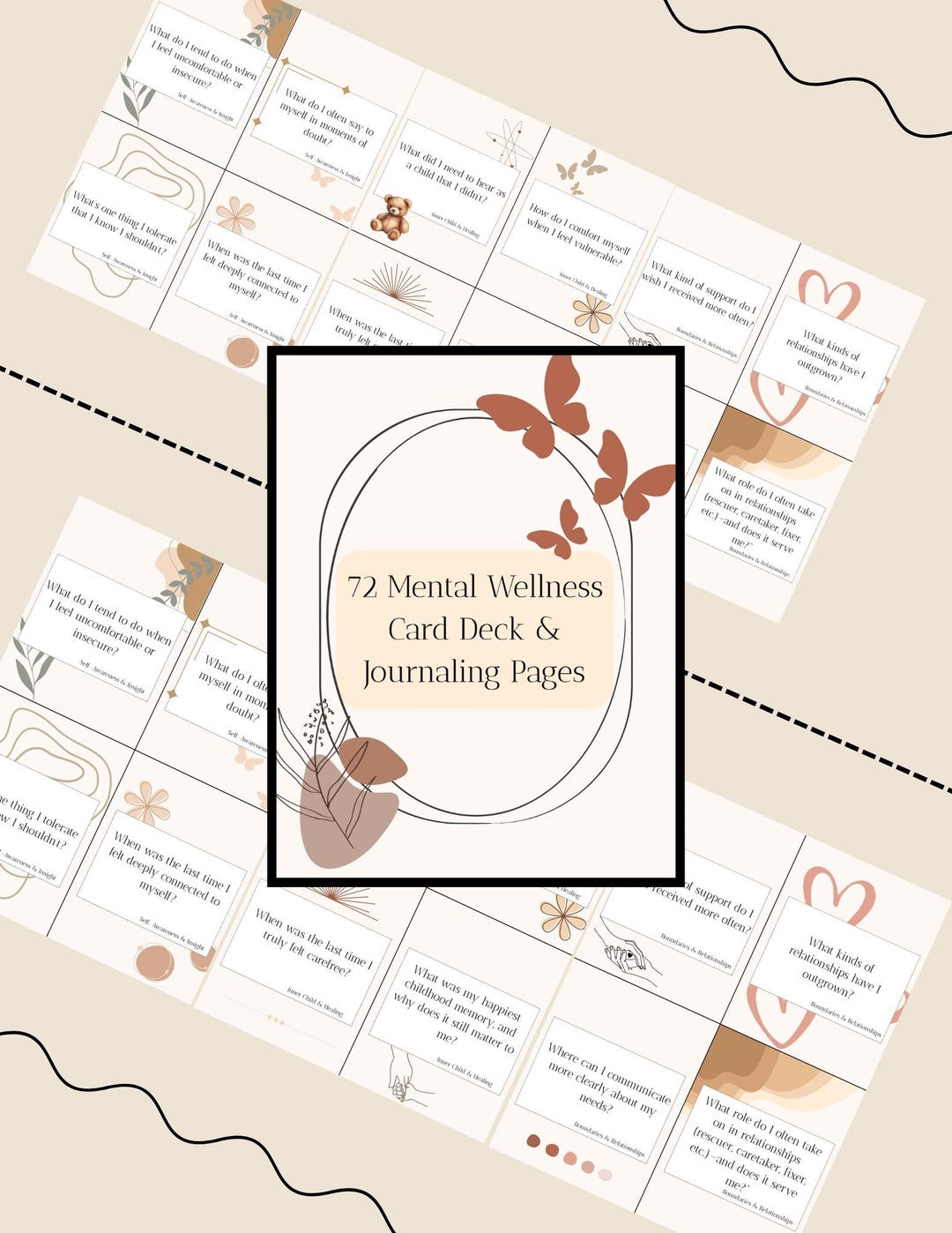 Printable Mental Wellness Cards & Journal – Self-care Journal ...