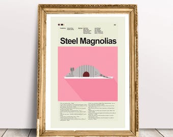 Impresión moderna de mediados de siglo inspirada en magnolias de acero / Impresión de 30 x 45 cm o 45 x 60 cm únicamente
