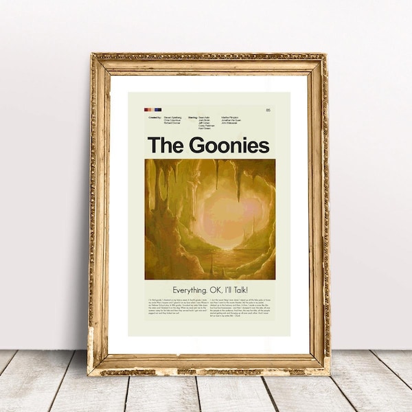 The Goonies Inspired Mid-Century Modern Print | 12"x18" or 18"x24" Print only