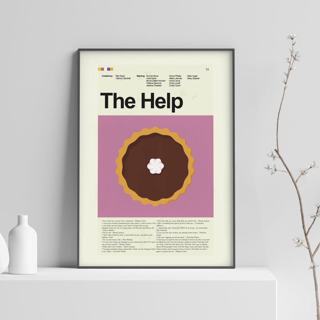 The Help Inspired Mid-century Modern Print | 12"x18" or 18"x24" Print ...