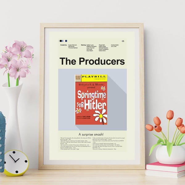 The Producers - Springtime for Hitler Playbill | 12"x18" or 18"x24" Print only