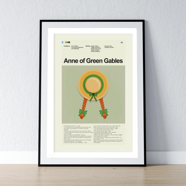 Anne of Green Gables - Hat and Pigtails | 12"x18" or 18"x24" Print only