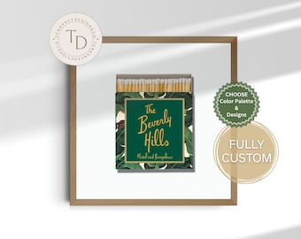 Single Custom Matchbook Art | Personalized Gift | Classy Matchbox Print | Customized Simple Wall Decor | Elegant Retro Gift | For Girlfriend