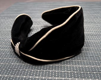 Black velvet  Vintage headband women accessories