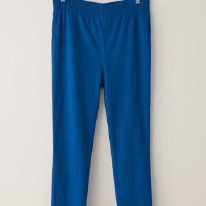 Vintage Alfred Dunner Pants Size 8 | Blue Elastic Waist Trousers | 90s Straight Leg Pants | Made in USA