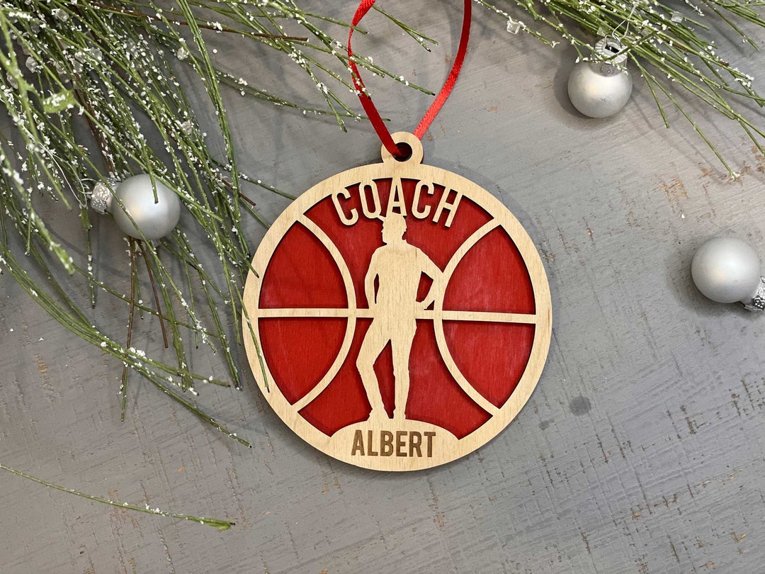 Basketball Coach Ornament Custom Ornament Team Etsy