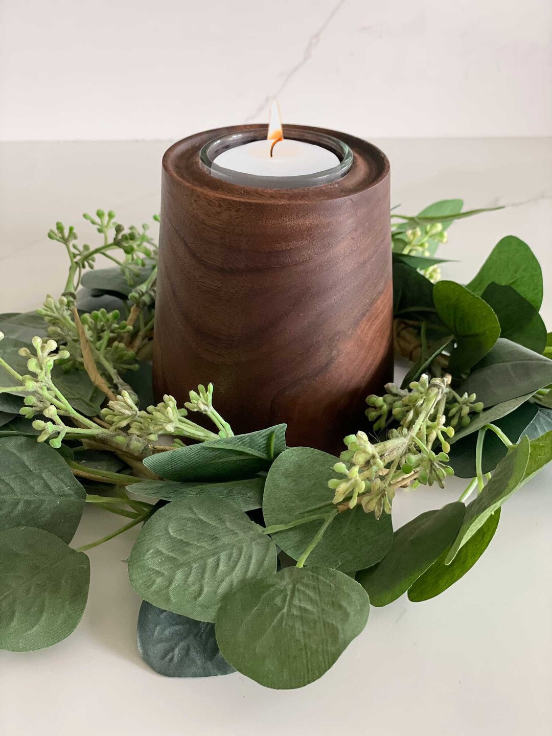 Wooden Votive Candle Holder Handmade Candle Holder Wedding Etsy