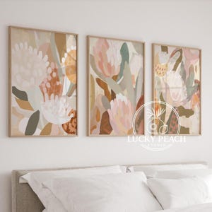 Banksia Flower Print Set Abstract Botanical Art, Australian Native (Digital Download)