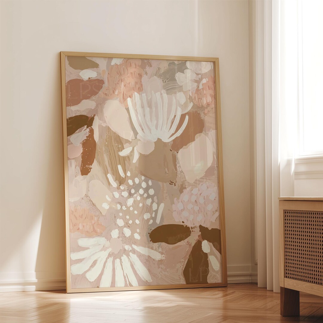 Abstract Art Print Neutral Botanical Wall Art Printable Abstract Nature ...