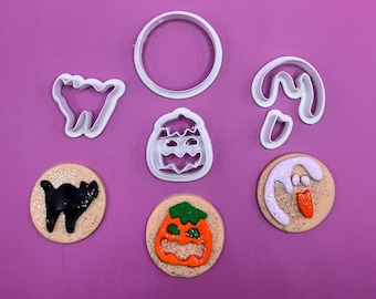 Polymer Clay Cutters Set- Halloween Pillsbury Cookie Clay Cutters (multiple pieces)
