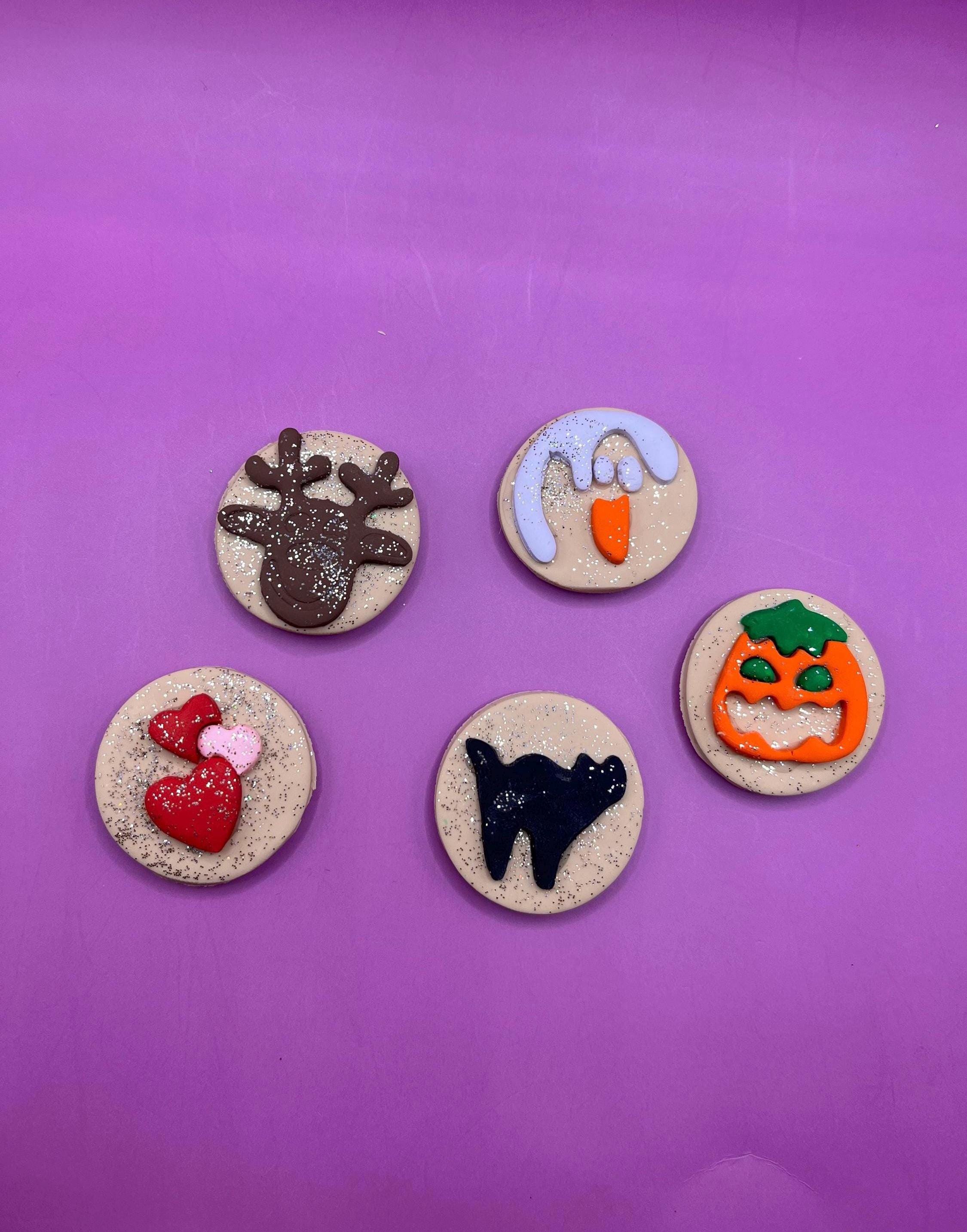 Pillsbury Retro Cookies -handmade Polymer Clay Magnets (valentines