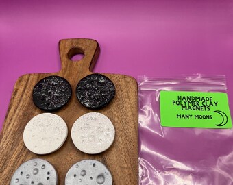 Many Moons  -Handmade Polymer Clay Magnets