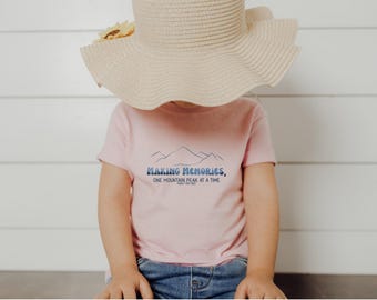 Toddler Mountain Memories Tee, Cute Kids T-Shirt, Mountain Toddler Shirt, Matching Toddler Tshirt, Kids Mountain T-shirt,Cute Kids Group Tee