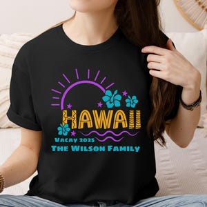 Personalisierte Hawaii Familienurlaub T-Shirt, Benutzerdefinierte Hawaii Urlaub T-Shirt, Familientreffen Vacay Shirt, Hawaii Familienausflug, Hawaii Urlaub T-Shirt