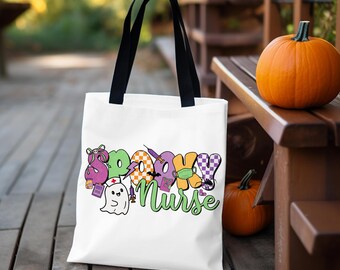Gruslige Krankenschwester Tragetasche, Halloween Krankenschwester Tasche, gruseliges Krankenschwester Zubehör, Gesundheitspflegezubehör, gruselige Saison Tasche, niedliches Halloween-Geschenk für Krankenschwestern